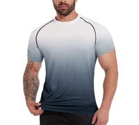 MEETWEE Rash Guard Hombre, Camisa Manga Corta Camiseta UV Camisetas Deporte Técnicas Deportiva T-Shirt de Protección Solar UPF50+ para fútbol Atletismo Correr o Montañismo Surf