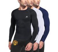 MEETWEE Rashguard Camiseta de Hombre, UPF 50+ Camisa de Compresión de Manga Larga UV Camiseta Proteccion Solar Secado Rápido para Surf y Natación