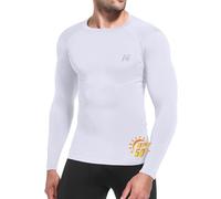 MEETWEE Rashguard Camiseta de Hombre, UPF 50+ Camisa de Compresión de Manga Larga UV Camiseta Proteccion Solar Secado Rápido para Surf y Natación