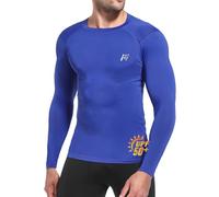 MEETWEE Rashguard Camiseta de Hombre, UPF 50+ Camisa de Compresión de Manga Larga UV Camiseta Proteccion Solar Secado Rápido para Surf y Natación