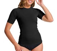 MEETWEE Rashguard Mujer Rash Guard Shirt, Negro, M Women's