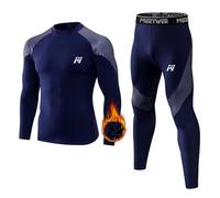 MEETWEE Ropa Interior TéRmica Hombre, Capa Base De Invierno, Manga Larga, Calzoncillos Largos, CompresióN De Secado RáPido, Parte Superior E Inferior para Esquí Deportivo, Correr, Senderismo
