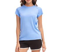 MEETWEE Sudadera de Surf Femenina Rash Guard Sudadera Ultravioleta Chaleco de natación UPF 50 + Sudadera de Natación de Manga Corta Sudadera de natación