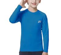 MEETWEE UP2Kde Rash Guard Shirt, Azul Oscuro, 14 años Unisex Kids