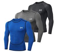 MEETYOO Camiseta Compresion Hombre, Ropa Deportiva Manga Larga Base Layers Secado Rápido para Running Gym Ciclismo Camisa