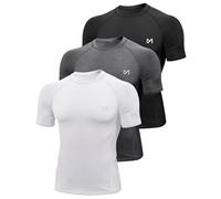MEETYOO Camiseta Compresion Hombre, Ropa Deportiva Manga Corta/Larga Base Layers Secado Rápido para Running Gym Ciclismo Camisa