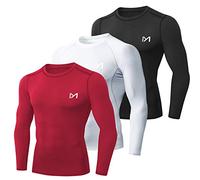 MEETYOO Camiseta Compresion Hombre, Ropa Deportiva Manga Corta/Larga Base Layers Secado Rápido para Running Gym Ciclismo Camisa
