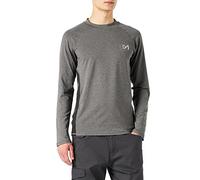 MEETYOO Camiseta Compresion Hombre, Ropa Deportiva Manga Larga Base Layers para Running Gym Ciclismo, Tela de Fieltro Gris, XXL
