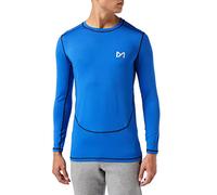 MEETYOO Camiseta Compresion Hombre, Ropa Deportiva Manga Larga Base Layers para Running Gym Ciclismo Camisa, Azul, L