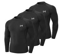 MEETYOO Camiseta Compression Hombre, Hombre Ropa deportiva Manga Larga Base Layers para Running Gym Ciclismo