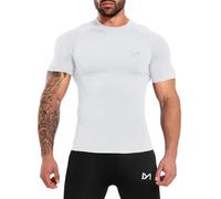 MEETYOO Camiseta de Compresión Hombres,Camiseta Funcional de Manga Corta Camiseta de Fitness Hombre Deportiva Transpirable Camiseta para Running Gym Ciclismo
