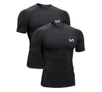 MEETYOO Camiseta de Compresión Hombres,Camiseta Funcional de Manga Corta Camiseta de Fitness Hombre Deportiva Transpirable Camiseta para Running Gym Ciclismo
