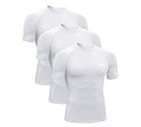 MEETYOO Camiseta de Compresión Hombres,Camiseta Funcional de Manga Corta Camiseta de Fitness Hombre Deportiva Transpirable Camiseta para Running Gym Ciclismo