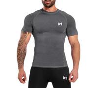 MEETYOO Camiseta de Compresión Hombres,Camiseta Funcional de Manga Corta Camiseta de Fitness Hombre Deportiva Transpirable Camiseta para Running Gym Ciclismo