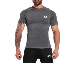 MEETYOO Camiseta de Compresión Hombres,Camiseta Funcional de Manga Corta Camiseta de Fitness Hombre Deportiva Transpirable Camiseta para Running Gym Ciclismo