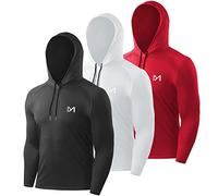 MEETYOO MU16T Shirt, Negro + Blanco + Rojo, L Men's