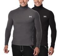 MEETYOO Camiseta Interior térmica para Hombre Camiseta de Lana de Manga Larga para Hombre, Camiseta térmica para Hacer esquí, Camiseta para Viajar de Invierno