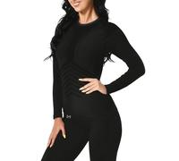 MEETYOO Conjunto de Ropa Interior para Mujer, con Capas Base de Forro Polar, Conjunto de Leggings Largos, Suave, Transpirable, de Secado rápido, Ropa Interior de esquí para Correr, esquí, Yoga