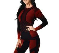 MEETYOO Conjunto de Ropa Interior para Mujer, con Capas Base de Forro Polar, Conjunto de Leggings Largos, Suave, Transpirable, de Secado rápido, Ropa Interior de esquí para Correr, esquí, Yoga