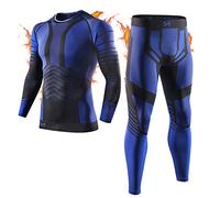 MEETYOO Conjuntos térmicos Hombre, Ropa Interior Térmica Leggings Compresión Camiseta para Esquí Running Ciclismo