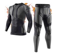 MEETYOO Conjuntos térmicos Hombre, Ropa Interior Térmica Leggings Compresión Camiseta para Esquí Running Ciclismo