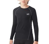 MEETYOO Maglia a Compressione per Ragazzi a Maniche Lunghe Maglietta Intima Sportiva Strato Base Top Camicia Traspirante ad Asciugatura Rapida adatta per correre e giocare a Basket
