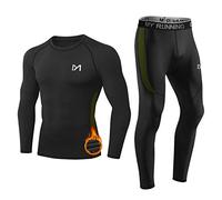 MEETYOO Thermounterwäsche Set Herren Traje de Ropa Interior térmica para Hombres, Negro, S Men's