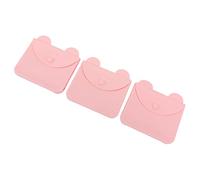MEEVINWH Caja de almacenamiento de sobres de silicona, bolsa sellada portátil, Clip de almacenamiento temporal, 3 uds. (Rosa)