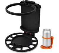 MEEVINWH Foldable Belt Drink Holder, 3D Printed Hands Free Beverage Carrier Clip Waist Cup Caddy For Coffee Cup and Travel Mug,Outdoor Camping BBQ Fishing Hands Free Convenient(Black)