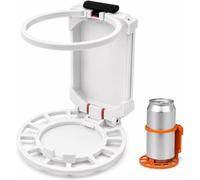 MEEVINWH Foldable Belt Drink Holder, 3D Printed Hands Free Beverage Carrier Clip Waist Cup Caddy For Coffee Cup and Travel Mug,Outdoor Camping BBQ Fishing Hands Free Convenient(White)