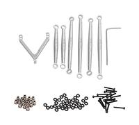 MEEVINWH High Performance Steering Tie Rod for Axial SCX24 AXI90081/24 RC Cars, Aluminum Alloy, Lightweight, Easy Installation, Durable Upgrade Accessory (Plata)