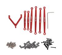 MEEVINWH High Performance Steering Tie Rod for Axial SCX24 AXI90081/24 RC Cars, Aluminum Alloy, Lightweight, Easy Installation, Durable Upgrade Accessory (Roja)