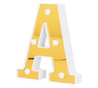 MEEVINWH Luz decorativa LED Lámpara de letras del alfabeto inglés en forma de A para decoración de bar en el hogar cálido