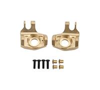 MEEVINWH Nudillo de dirección delantera de latón para coche Axial SCX10 II RC, aumenta el peso del chasis, mejora la estabilidad, pieza de repuesto de metal duradera