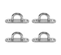 MEEVINWH Paquete de 4 hamacas ovaladas, almohadilla colgante, placa de ojo, montaje en pared, Kits de placa de gancho de techo de vela solar de acero inoxidable