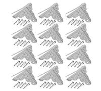 MEEVINWH Protectores de Esquinas de Cajas de ángulo Especial, para Muebles del hogar, Protectores de Metal Decorativos, Protectores de Bordes de Estilo Vintage, Aspecto Antiguo (Plata)