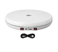 MEEVINWH Soporte giratorio para exhibición, alta capacidad de carga, plato giratorio eléctrico para joyas, relojes, modelos, con ajuste de velocidad, luz LED, motor de bajo ruido