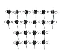 MEEVINWH Tornillo aislador de valla de 20 piezas, acero galvanizado y polipropileno con gancho bidireccional, anillo aislante para pastos