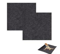MeevrgR Alfombra de reptil para terrario de 2 piezas, suelo de fibra para dragones barbudos, serpientes, gecos, tortugas y cangrejos ermitaños (40 x 40 cm)