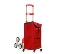 MeevrgR Bolsa aislada para carrito de compras de 42 L, tela Oxford 600D con forro térmico, impermeable, transportador de comestibles para escaleras, camping y lavandería (rojo)