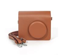 MeevrgR Bolsa compacta para cámara Kodak MS300 - Funda cruzada de piel sintética con protección acolchada, se adapta a la mayoría de cámaras digitales pequeñas (marrón)