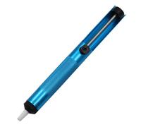 MeevrgR Bomba desoldadora de aleación de aluminio para una extracción eficiente de estaño, ventosa de soldadura con varilla de empuje de acero inoxidable y resorte fuerte, color azul