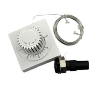 MeevrgR Cabezal de termostato remoto con tubo capilar de 2 m para válvulas de radiador M30 x 1,5, color blanco, metal y plástico