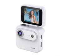 MeevrgR Cámara de acción Y360: 4K Ultra HD, gran angular de 170°, estabilización EIS, pantalla abatible de 2 pulgadas, carga rápida tipo C (blanco)