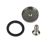 MeevrgR Coffee Machine Group - Juego de mampara de ducha interior con junta de silicona y tornillo, pieza de repuesto de acero inoxidable compatible con ES601 655 701, color plateado y negro