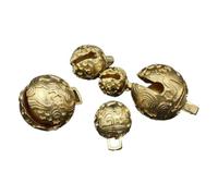 MeevrgR Colgante de campana pequeña de latón para accesorios de bricolaje, llavero para bolsa, símbolo de cobre, 10 mm, tono dorado, joyería hecha a mano