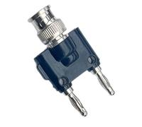 MeevrgR Conector coaxial para BNC macho a doble banana hembra de 4 mm con postes de encuadernación, adaptador divisor para integridad de señal, diseño compacto, negro/rojo
