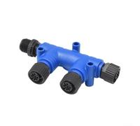 MeevrgR Conector en T marino para NMEA 2000 IP67 impermeable latón y plástico divisor de cable para garmin, para bloqueo roscado Simrad de 12 mm (1 macho a 3 hembras)