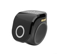 MeevrgR Contador de anillos de dedo recargable con pantalla LCD dual, mangas ajustables y batería de 120 mAh, resistente al agua, cuenta digital de mano para fitness, correr, tejer, uso diario (negro)