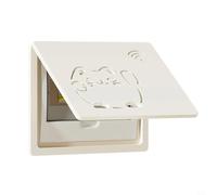 MeevrgR Cubierta decorativa abatible para caja de medidor eléctrico, caja de distribución de corriente débil, panel artístico, montaje en pared sin agujeros, tablero de plástico de madera de 45 x 35